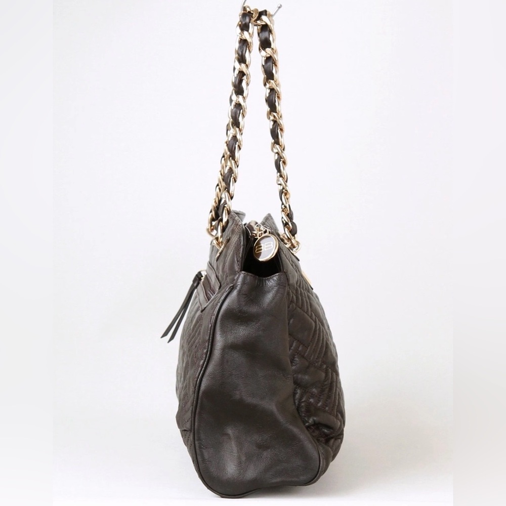 Beautiful!! Balenciaga Dark Brown Quilted Shoulder Bag - Picture 3 of 6